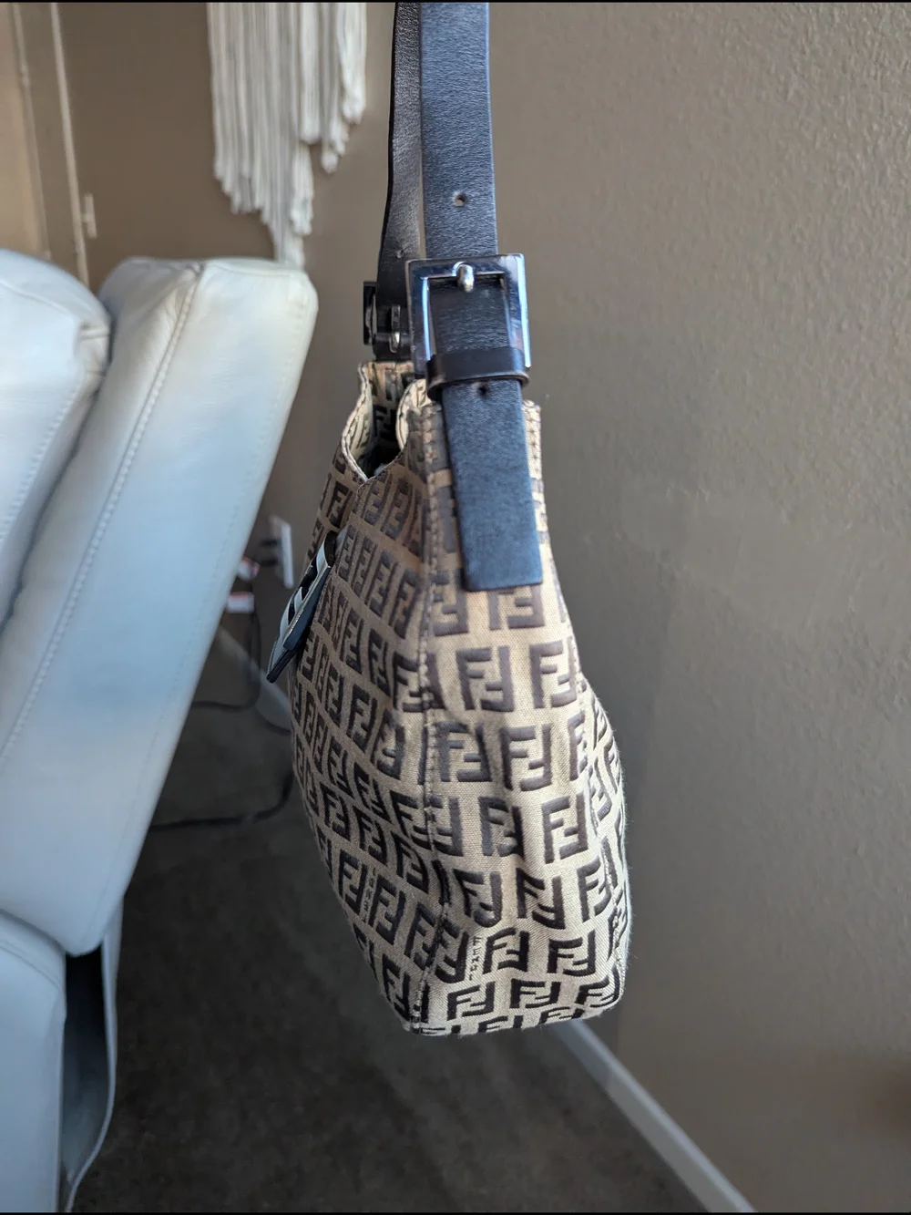 Fendi Zucchino Mamma Baguette Hobo Bag - Picture 6 of 13